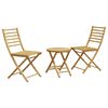 vidaXL Juego de mesa y sillas de jard&iacute;n 3 piezas bamb&uacute;