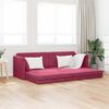 vidaXL Sof&aacute;-cama de piso 200cm Rojo vino Terciopelo