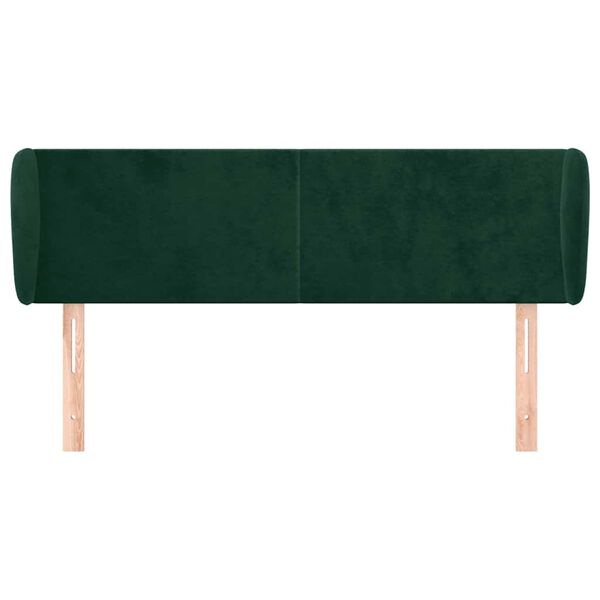 vidaXL Cabecero de terciopelo verde oscuro 147x23x78/88 cm