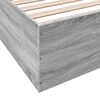 vidaXL Estructura de cama madera de ingenier&iacute;a gris Sonoma 200x200 cm
