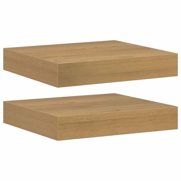 vidaXL Estante de pared 2 pcs Marr&oacute;n 23 x 23,5 x 4 cm