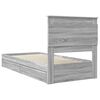 vidaXL Cama con almacenamiento con cabecera Gris Sonoma 75 x 190 cm