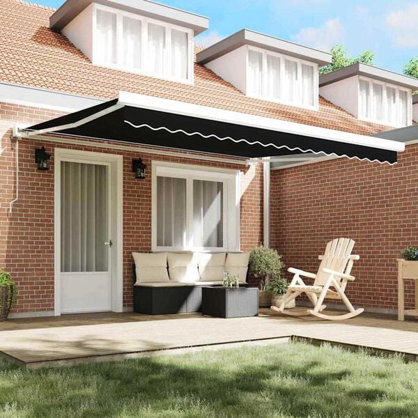 vidaXL Tela de recambio para toldo Negro 400 x 300 cm Lona