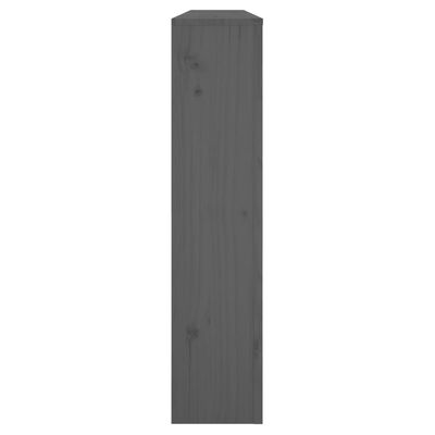 vidaXL Cubierta de radiador madera maciza de pino gris 153x19x84 cm