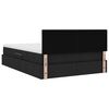 vidaXL Cama con almacenamiento y LED con LED Negro 140 x 190 cm tela