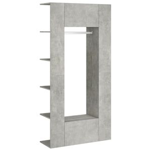 vidaXL Muebles de recibidor 2 uds madera contrachapada gris hormig&oacute;n