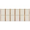 vidaXL Biombo divisor de 6 paneles gris claro 420x180 cm