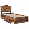 vidaXL Estructura de cama con cabecera Madera vieja 100 x 200 cm
