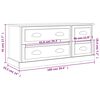vidaXL Mueble para TV madera contrachapada roble ahumado 100x35,5x45cm