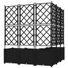 vidaXL Macetero de Jard&iacute;n 5 pcs Negro 120 x 120 x 143 cm Acero