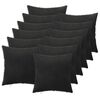 vidaXL Coj&iacute;n con almohada HEERLEN 12 uds. Negro Terciopelo