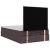 vidaXL Estructura de cama otomana colch&oacute;n tela marr&oacute;n oscuro 120x190cm