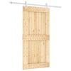 vidaXL Puerta Corredera Natural y Blanco 100 x 210 cm