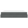 vidaXL Estructura de cama con colch&oacute;n 2 pcs Gris Tenue tela