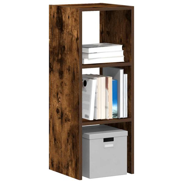 vidaXL Librería apilable madera contrachapada roble ahumado 30x30x80cm