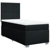 vidaXL Cama box spring con colch&oacute;n tela negro 90x190 cm