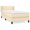 vidaXL Cama box spring con colch&oacute;n tela color crema 100x200 cm