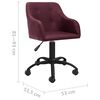 vidaXL Sillas de comedor giratorias 4 unidades tela morada
