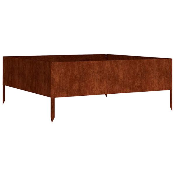 vidaXL Jardinera acero corten 100x100x41 cm