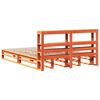 vidaXL Estructura de cama sin colch&oacute;n madera maciza marr&oacute;n 135x190 cm