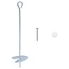vidaXL Ancla de tierra 10 pcs Plateado &Oslash;10 x 40 cm Metal galvanizado