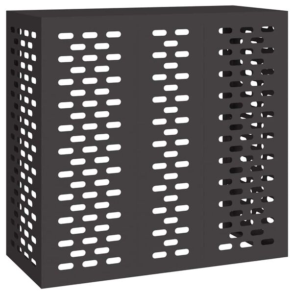 vidaXL Funda para Aire Acondicionado Negro 110 x 50 x 105 cm Acero
