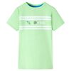 vidaXL Camiseta infantil verde ne&oacute;n 128
