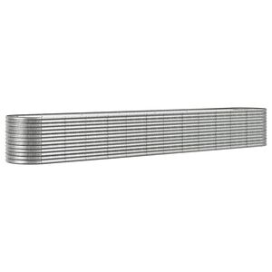 vidaXL Jardinera arriate acero recubrimiento polvo plata 512x80x68 cm