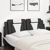 vidaXL Cabecero de cama acolchado Viana cuero sint&eacute;tico negro blanco 160 cm