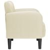 vidaXL Sill&oacute;n con reposabrazos color crema 54 cm cuero sint&eacute;tica