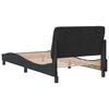 vidaXL Estructura de cama sin colch&oacute;n terciopelo negro 100x200 cm