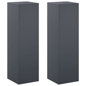 vidaXL Soporte de plantas 2 pcs Gris antracita 30 x 30 x 100 cm