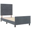 vidaXL Cama tipo Box Spring Gris oscuro 90 x 200 cm Terciopelo