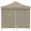 vidaXL Tienda de fiesta plegable Pop-Up con 4 paredes laterales taupe