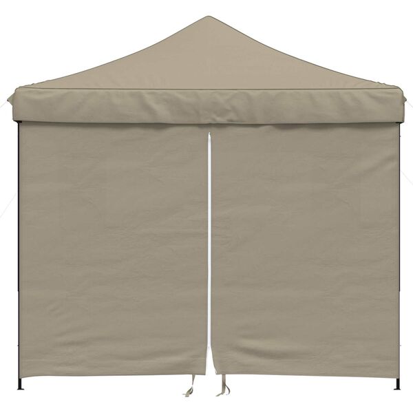 vidaXL Tienda de fiesta plegable Pop-Up con 4 paredes laterales taupe