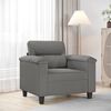 vidaXL Sill&oacute;n de tela microfibra gris oscuro 60 cm
