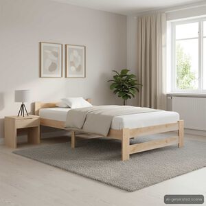 vidaXL Estructura de cama sin colch&oacute;n madera maciza de pino 90x200 cm