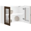 vidaXL Armario pared cocina puerta de cristal Lucca roble marr&oacute;n