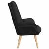 vidaXL sillón Negro 69 x 74 x 93 cm Tela Sherpa