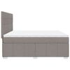 vidaXL Cama box spring con colch&oacute;n tela gris taupe 200x200 cm