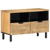 vidaXL Mueble de TV madera maciza mango marr&oacute;n 70x33x46 cm