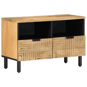 vidaXL Mueble de TV madera maciza mango marr&oacute;n 70x33x46 cm