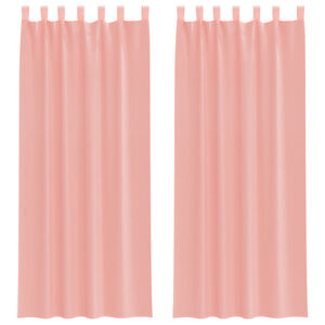 vidaXL Cortinas de gasa con trabillas 2 uds rosa 140x260 cm