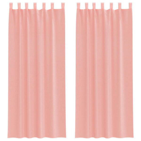 vidaXL Cortinas de gasa con trabillas 2 uds rosa 140x260 cm