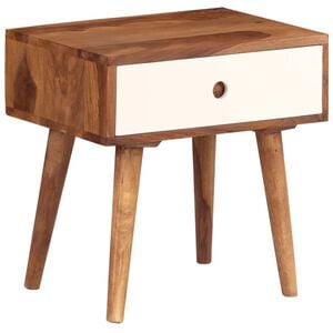 vidaXL Mesita de noche de madera maciza de acacia 45x30x45 cm