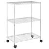 vidaXL Estanter&iacute;a de 3 niveles con ruedas cromado 60x35x81 cm 150 kg