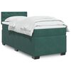 vidaXL Cama box spring con colch&oacute;n terciopelo verde oscuro 100x200 cm