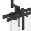 vidaXL Kit de herrajes para puertas correderas acero negro 152,5 cm