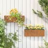 vidaXL Jardineras de pared 2 uds acero corten oxidado 53x10x17 cm