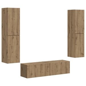 vidaXL Conjunto de mueble de TV 6 pcs Roble artesanal